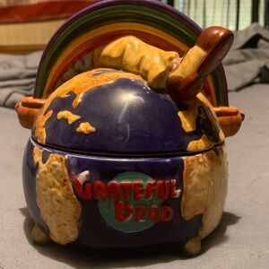 Grateful Dead Multicolor Ceramic Globe Jar